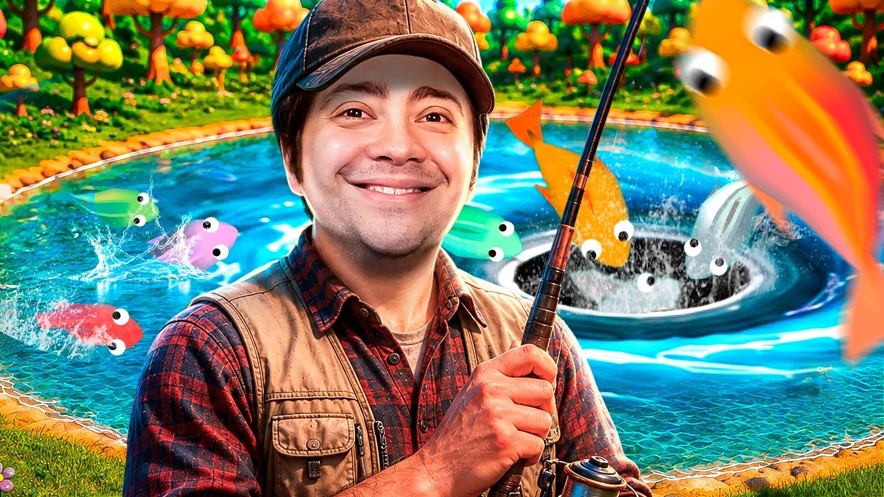 UM JOGO SOBRE PESCAR COM UM BURACO NEGRO! - BLACK HOLE FISHING