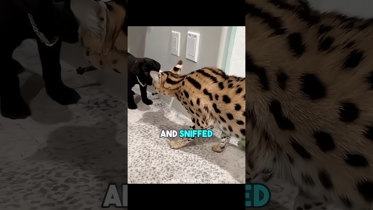 Cane Corso Puppy Meets Savannah Cats for the First Time 🐶🐱❤️