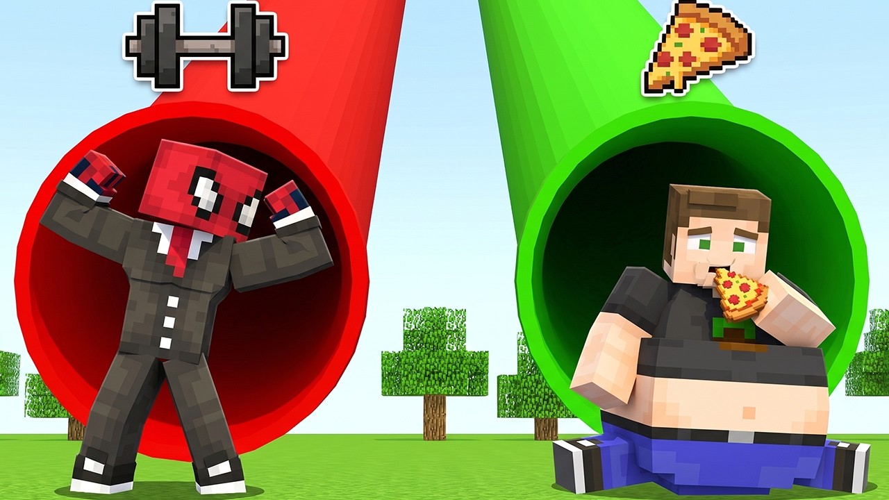 ŞİŞMAN VS KASLI: Tünel Kapışması (Minecraft)