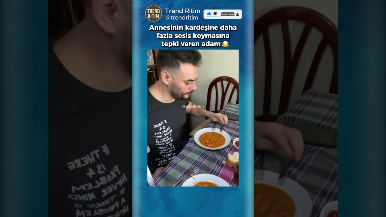 Kardeşine Daha Fazla Yemek Koyan Annesine Tepki Veren Adam 🤣😁