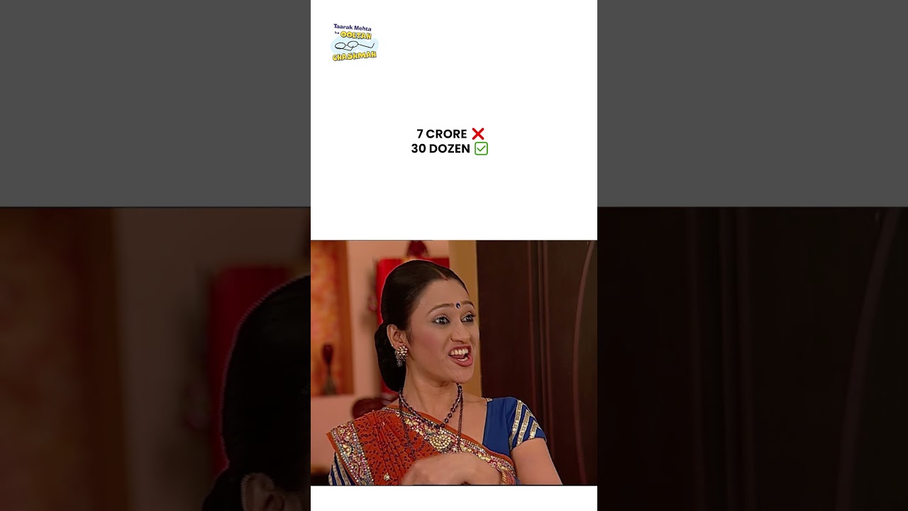 7 CRORE ❌ 30 dozen ✅  !  #tmkoc #funny #comedy #taarakmehta #jethalal #daya #mumbaiindians