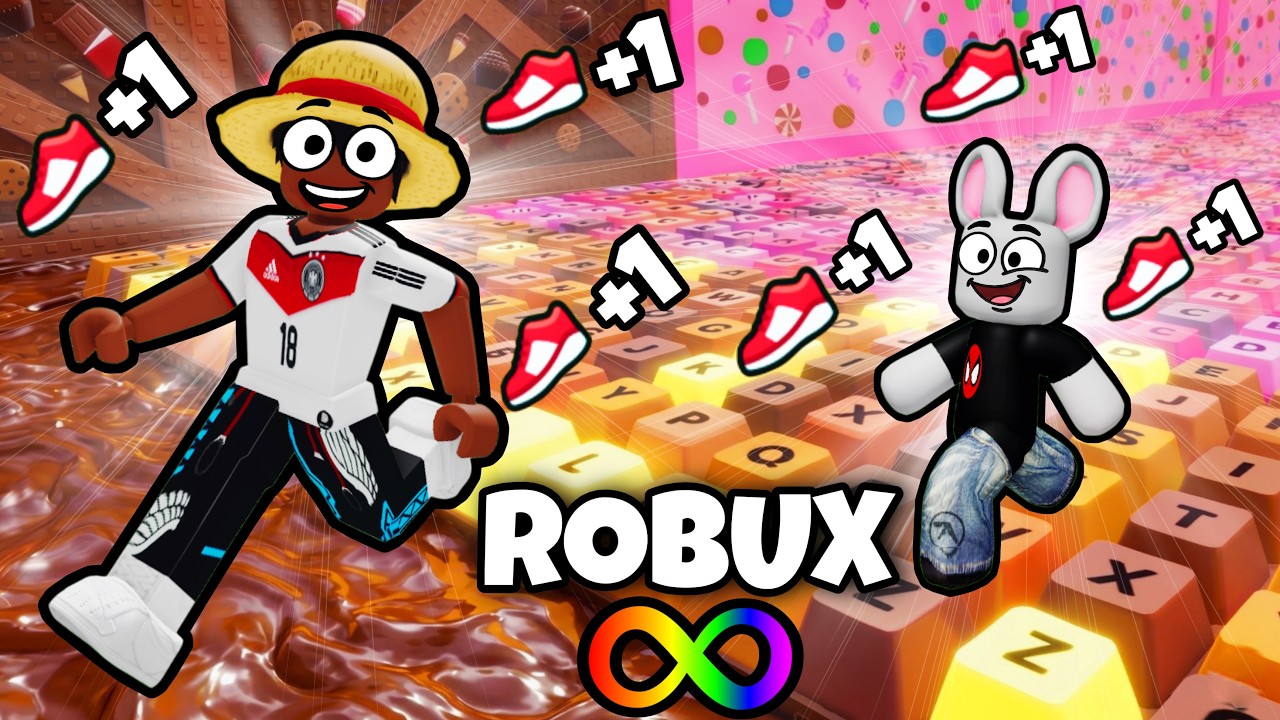 USEI ROBUX INFINITO NO PARKOUR DE TECLADOS! O JOGO MAIS SATISFATÓRIO DO ROBLOX! Com o LARRYINHO!