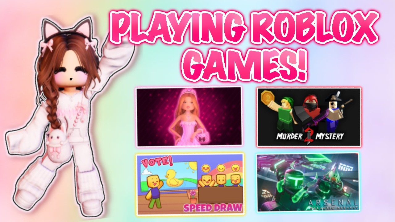 PLAYING GAMES ON ROBLOX *LIVE*