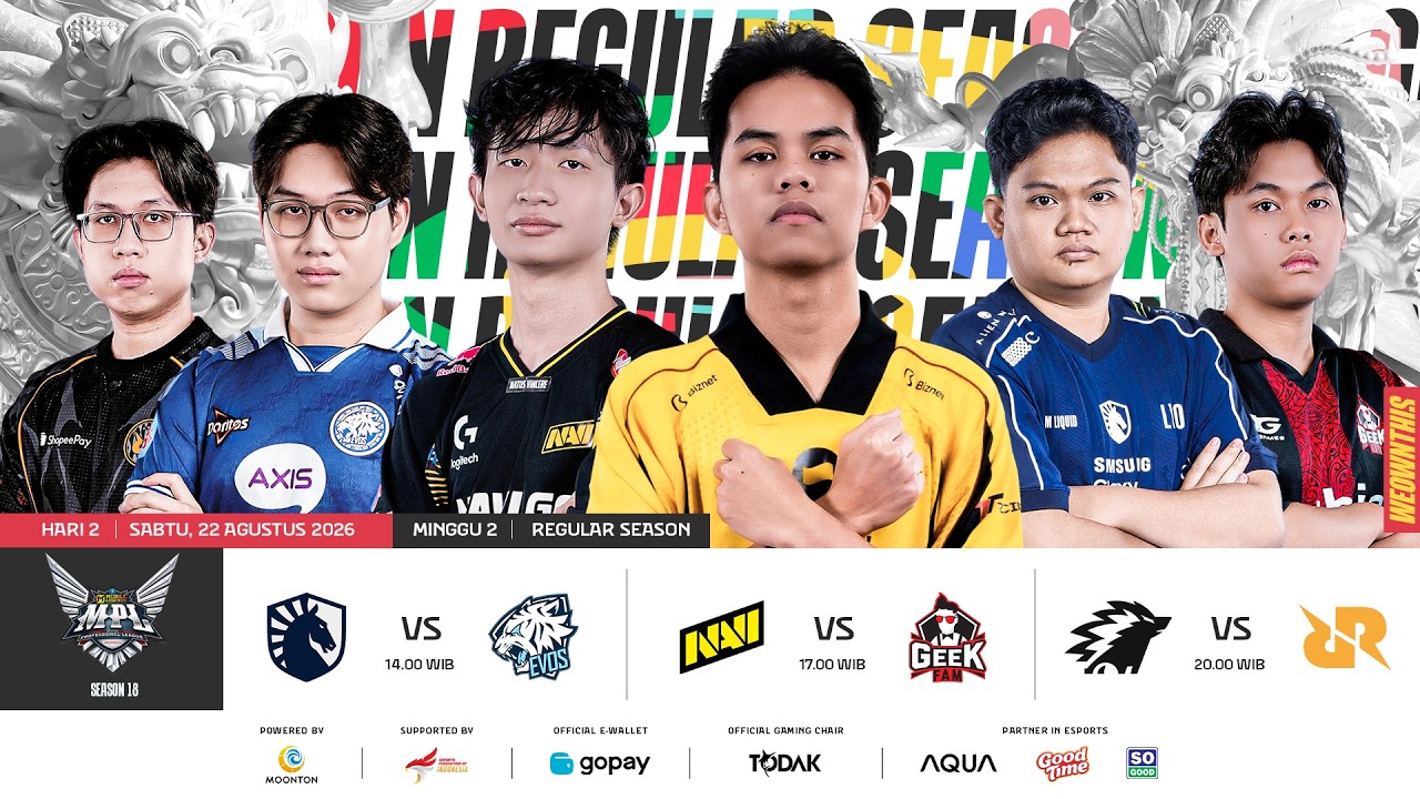 🔴 LIVE | MPL ID S18 | Minggu 2 Hari 2 | Bahasa Indonesia
