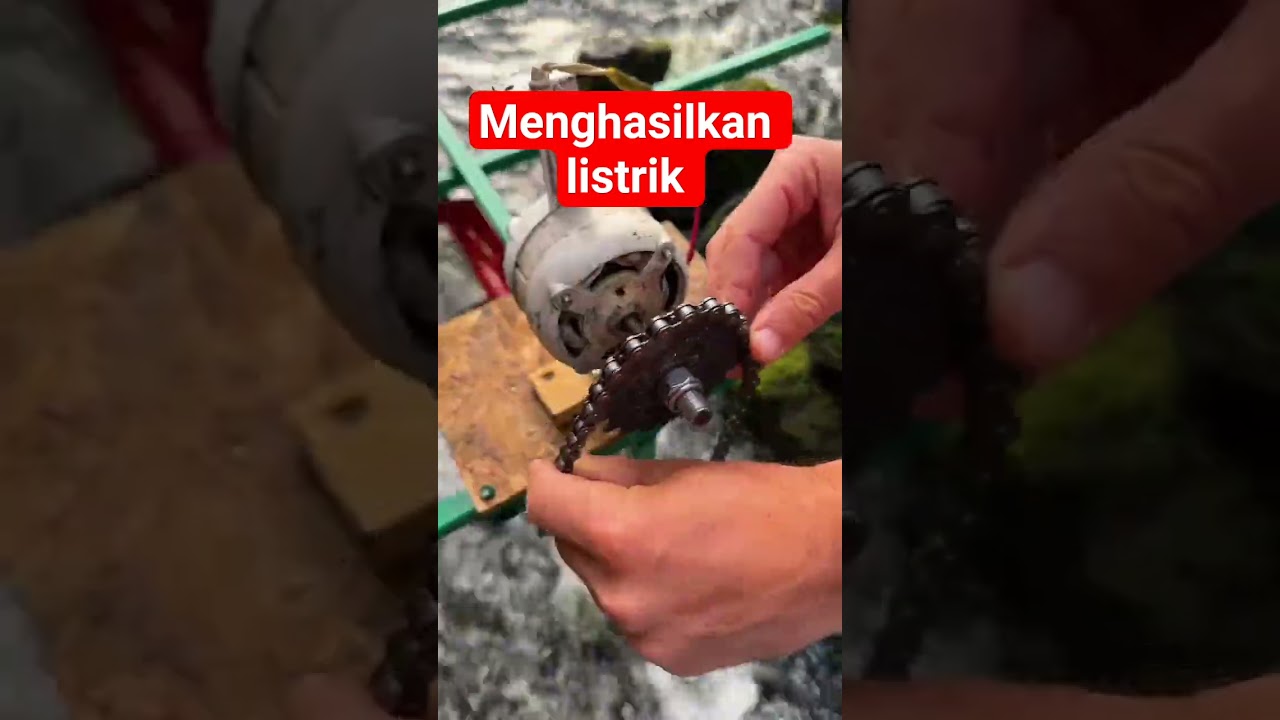 dengan rantai motor gerakan turbin mini