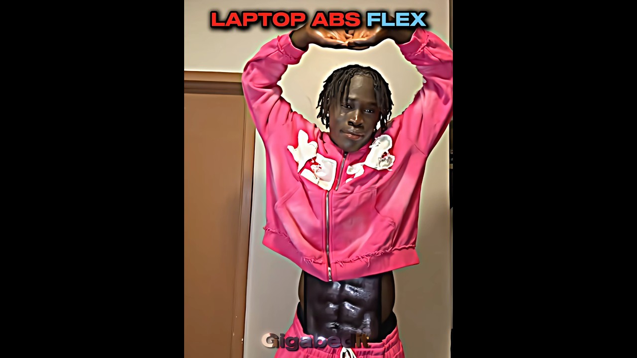 Laptop abs flex💀😂 #edit #troll #trollface