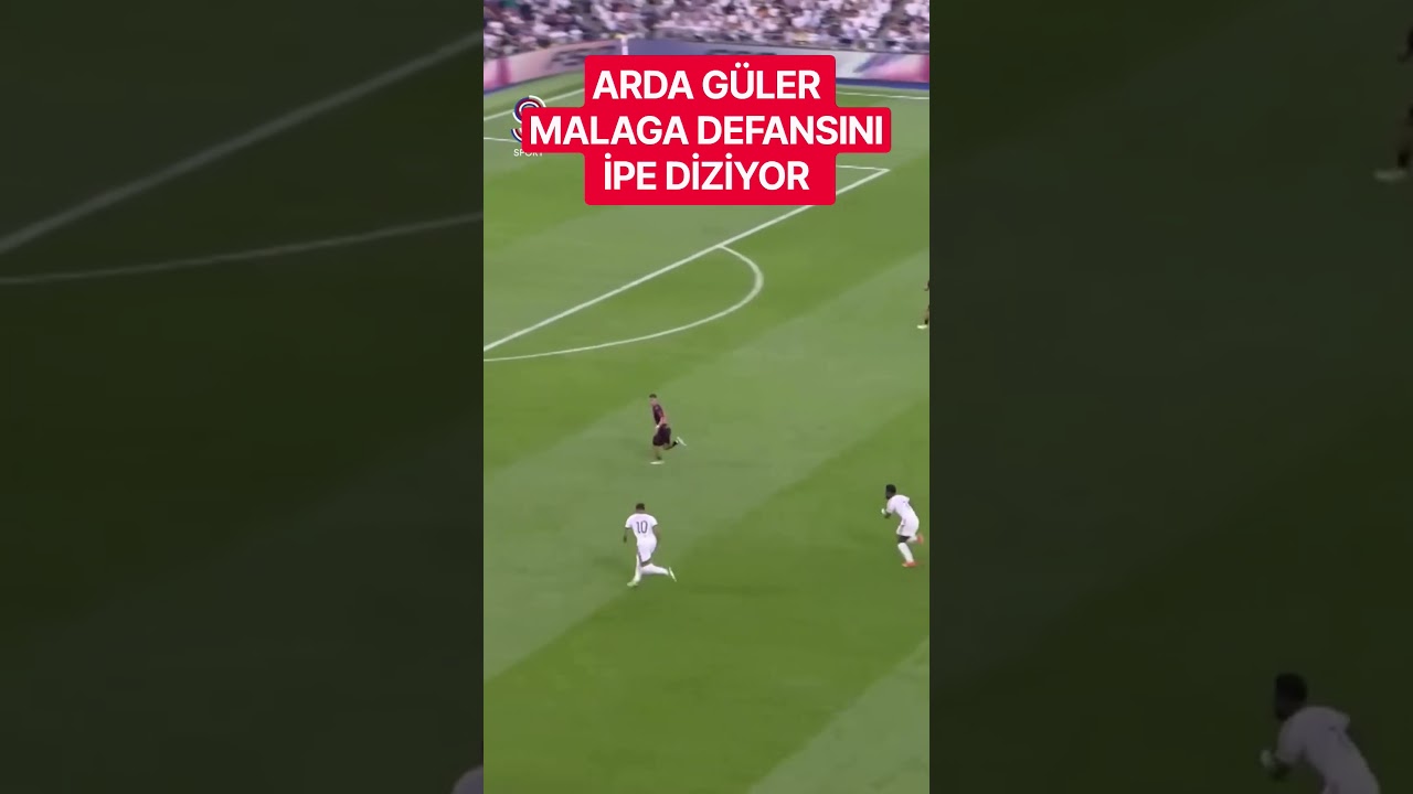 ARDA GÜLER MALAGA DEFANSINI İPE DİZİYOR #ardagüler #realmadrid #laliga