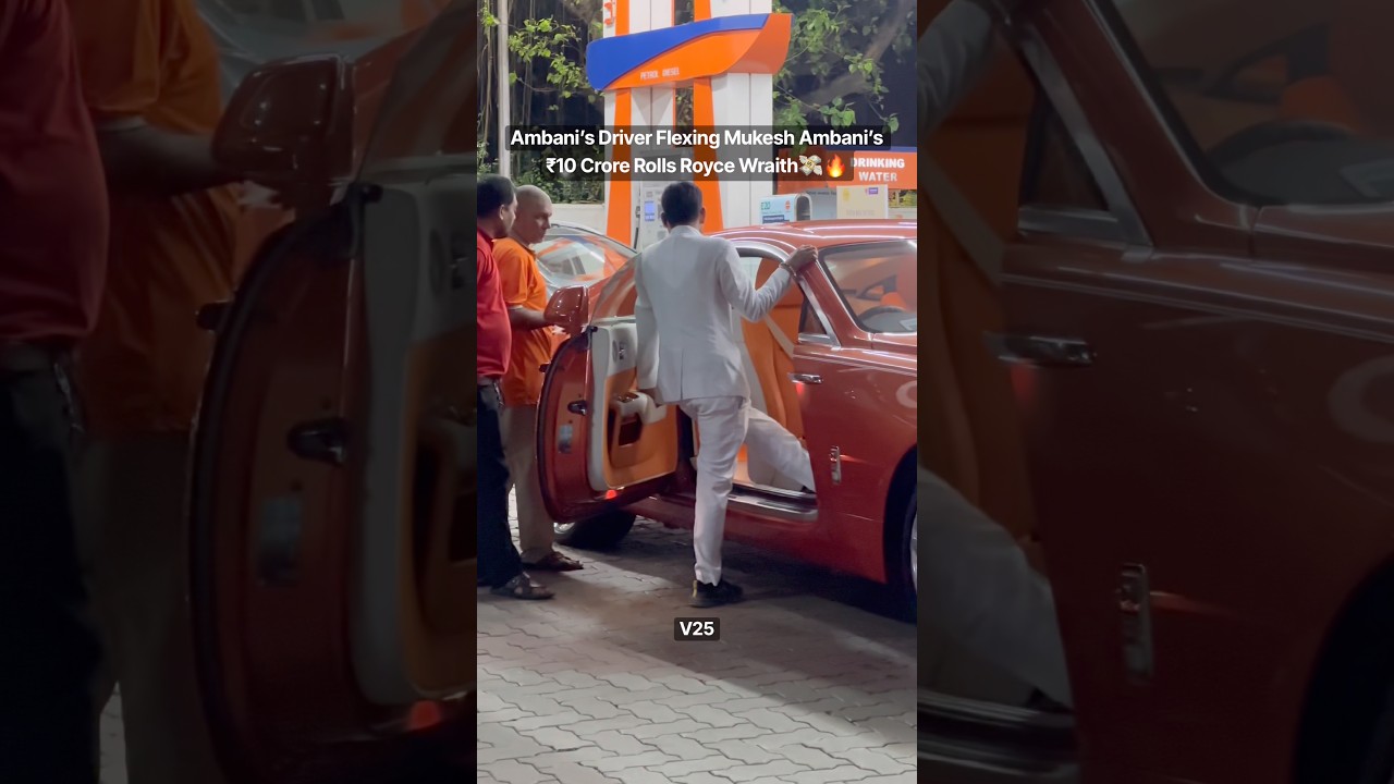 Ambani’s Driver Flexing Mukesh Ambani’s ₹10 Crore Rolls Royce Wraith💸#viral #shorts #trending #2026