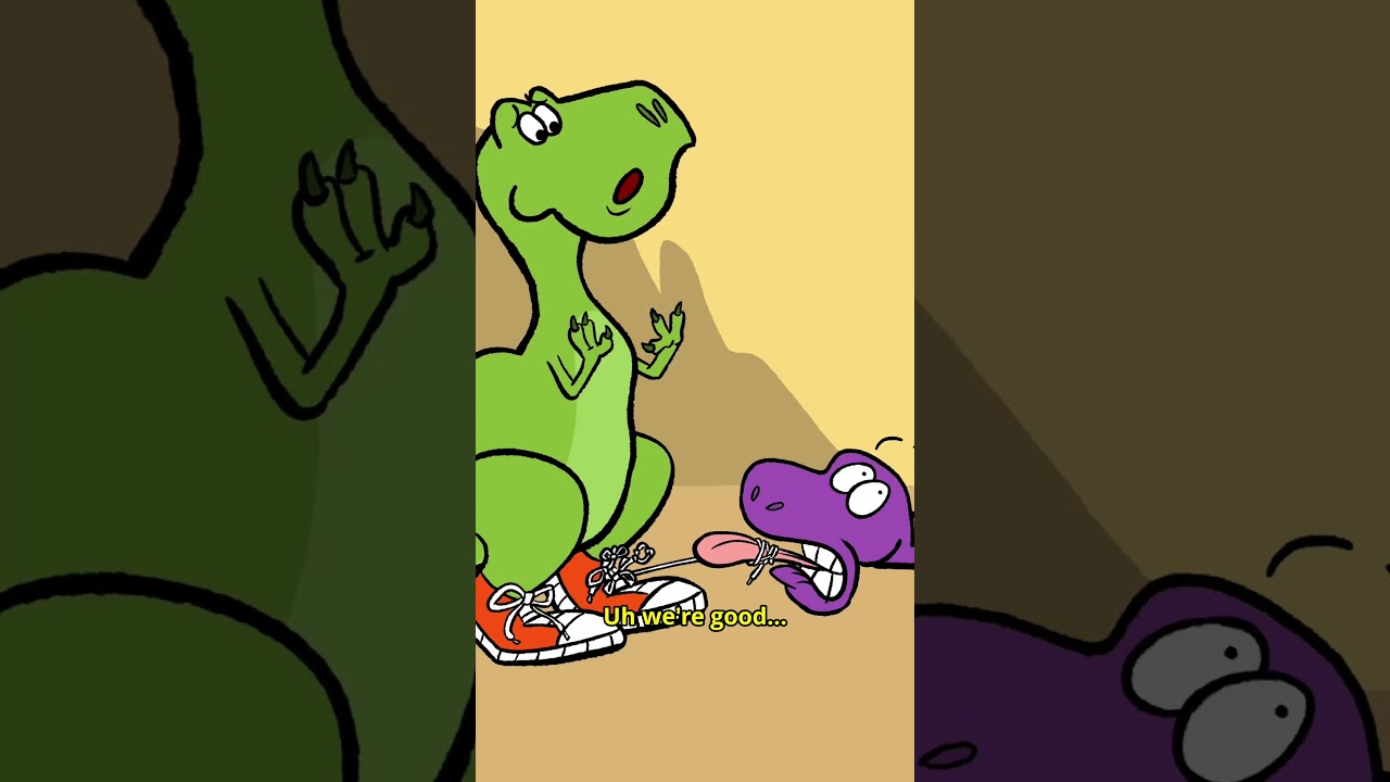 T-Rex Shoes 🦖 #fyp #animation #comedy #funnyvideo #cartoon