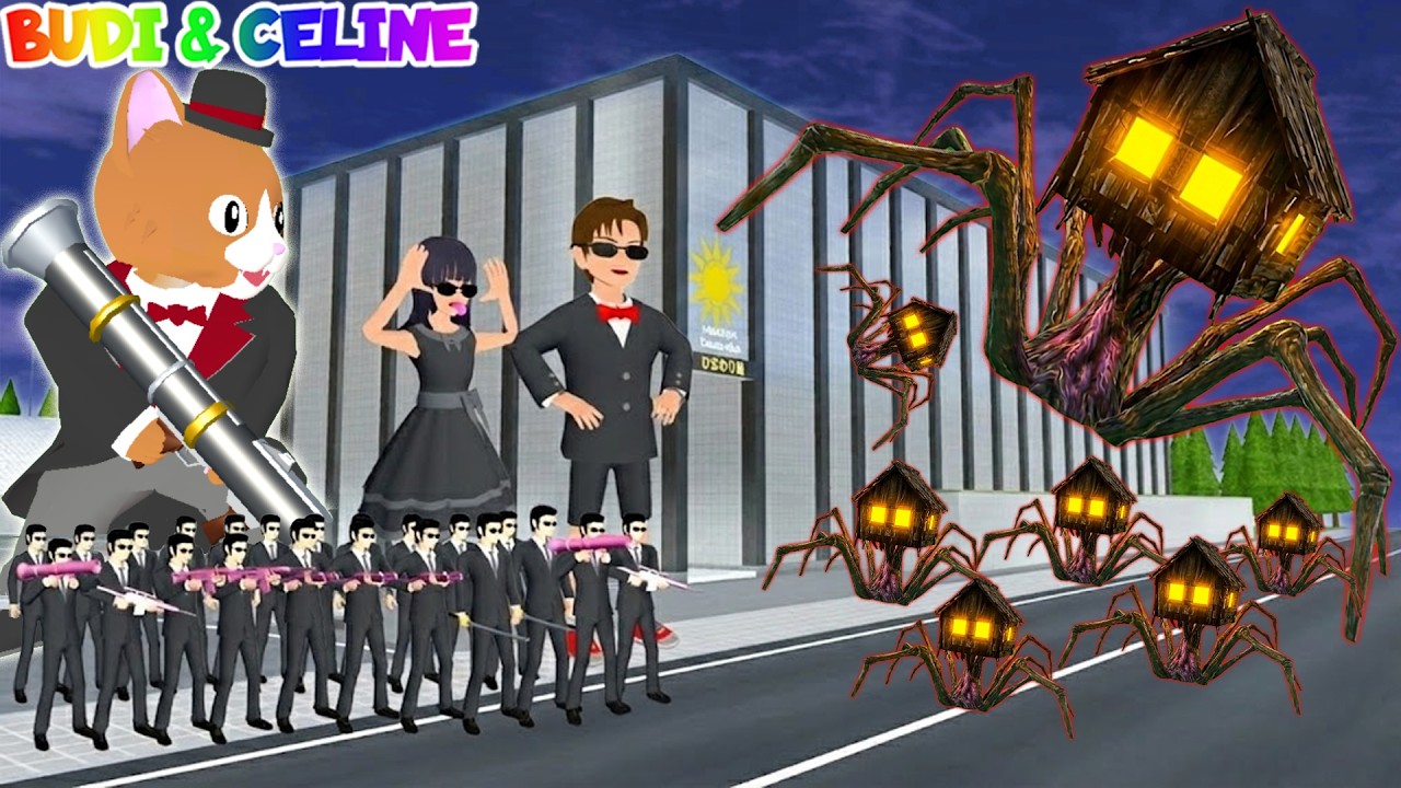 Yuta Mio Bocil Yakuza VS House Head Raksasa | Yakuza Panggil Catbutler Raksasa | Sakura School