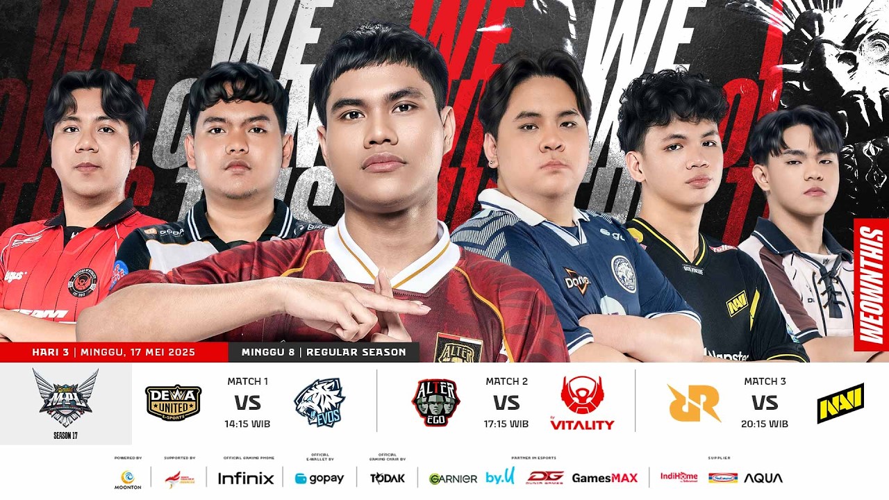 🔴 LIVE | MPL ID S17 | Regular Season Hari 3 Minggu 8 | Bahasa Indonesia