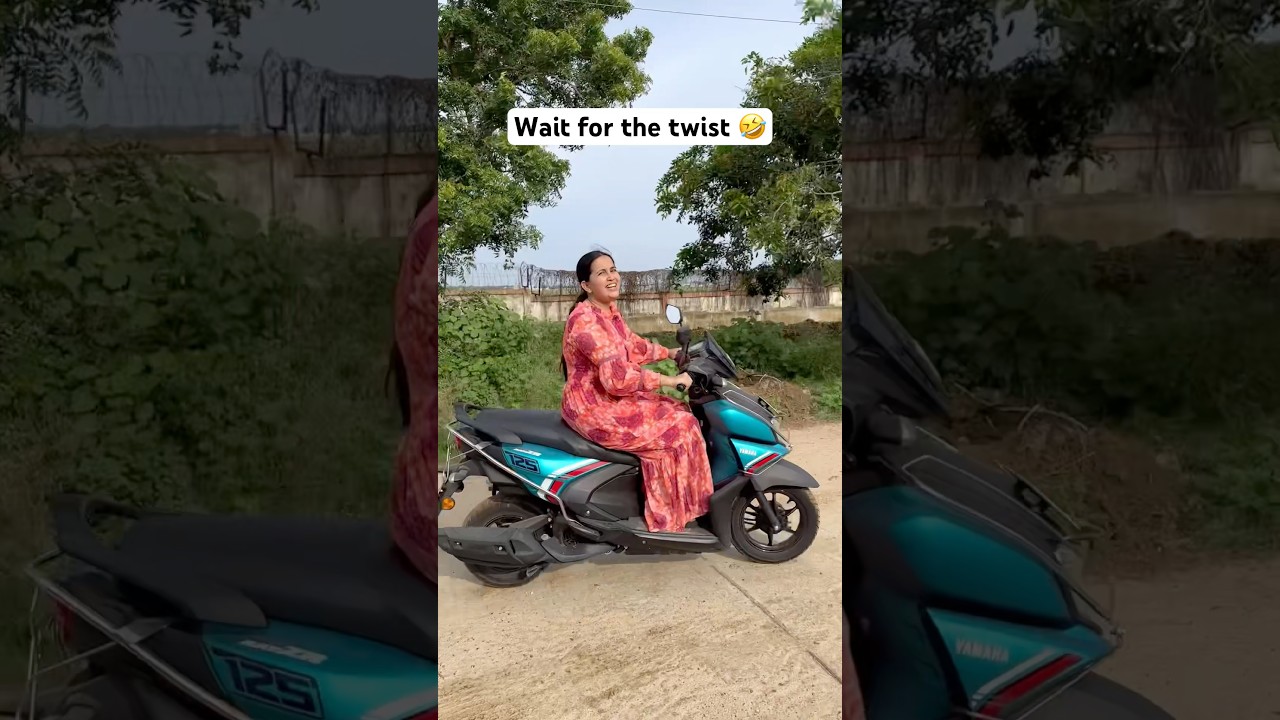 Scooter 🛵 tyre is rotating 🤣🤪 #vivekjadoo #deepikavivek #vivekjadoodeepika