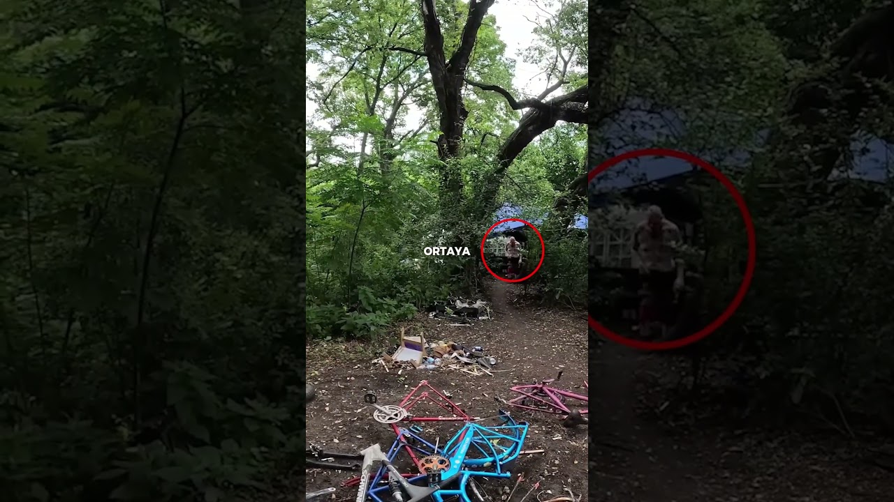 Motorcu ormanda motosiklet hırsızıyla yüzleşti! 😨