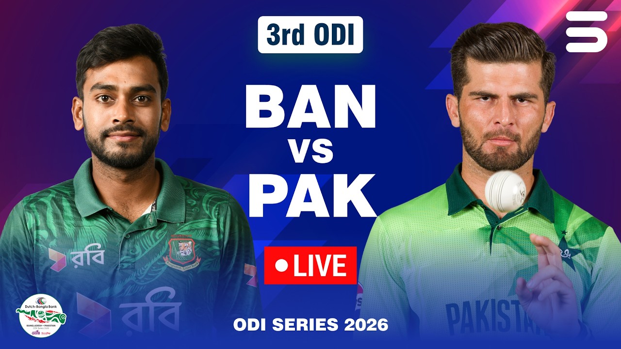 Live | Bangladesh vs Pakistan | Match 03 | ODI Series 2026 | M9F1K