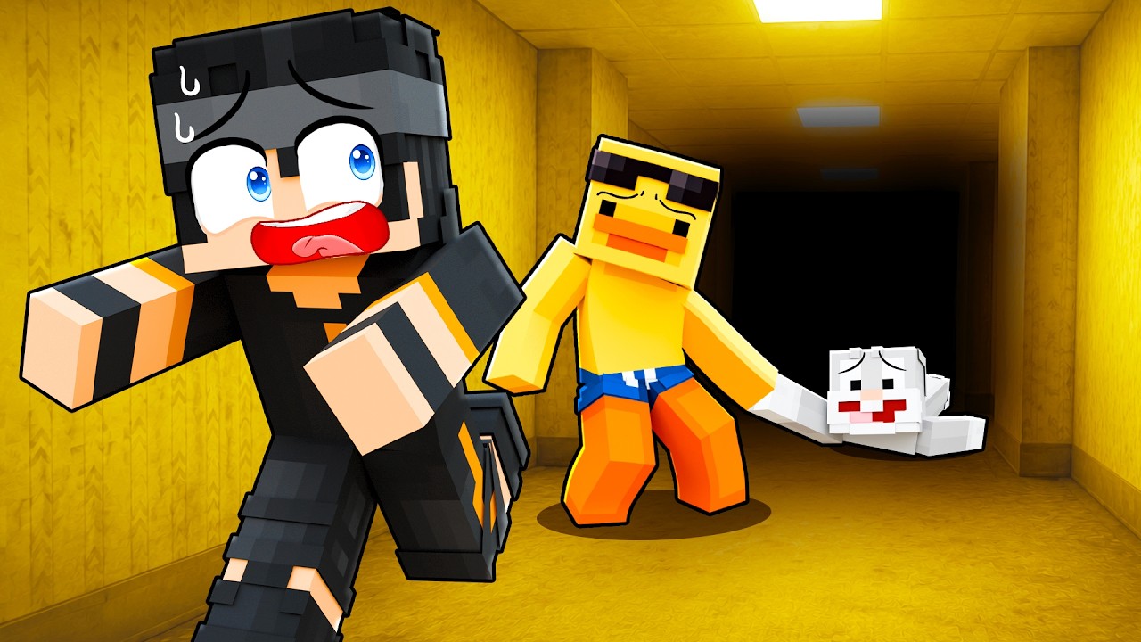 ماين كرافت لكن لازم نهرب من الباك روم مع ارنوب وبطوط !!؟😨😱