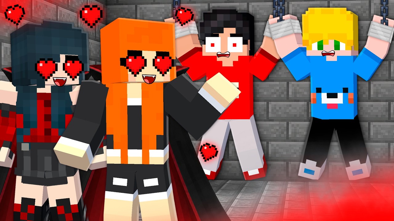 Fui PRESO por GAROTAS VAMPIRAS no minecraft