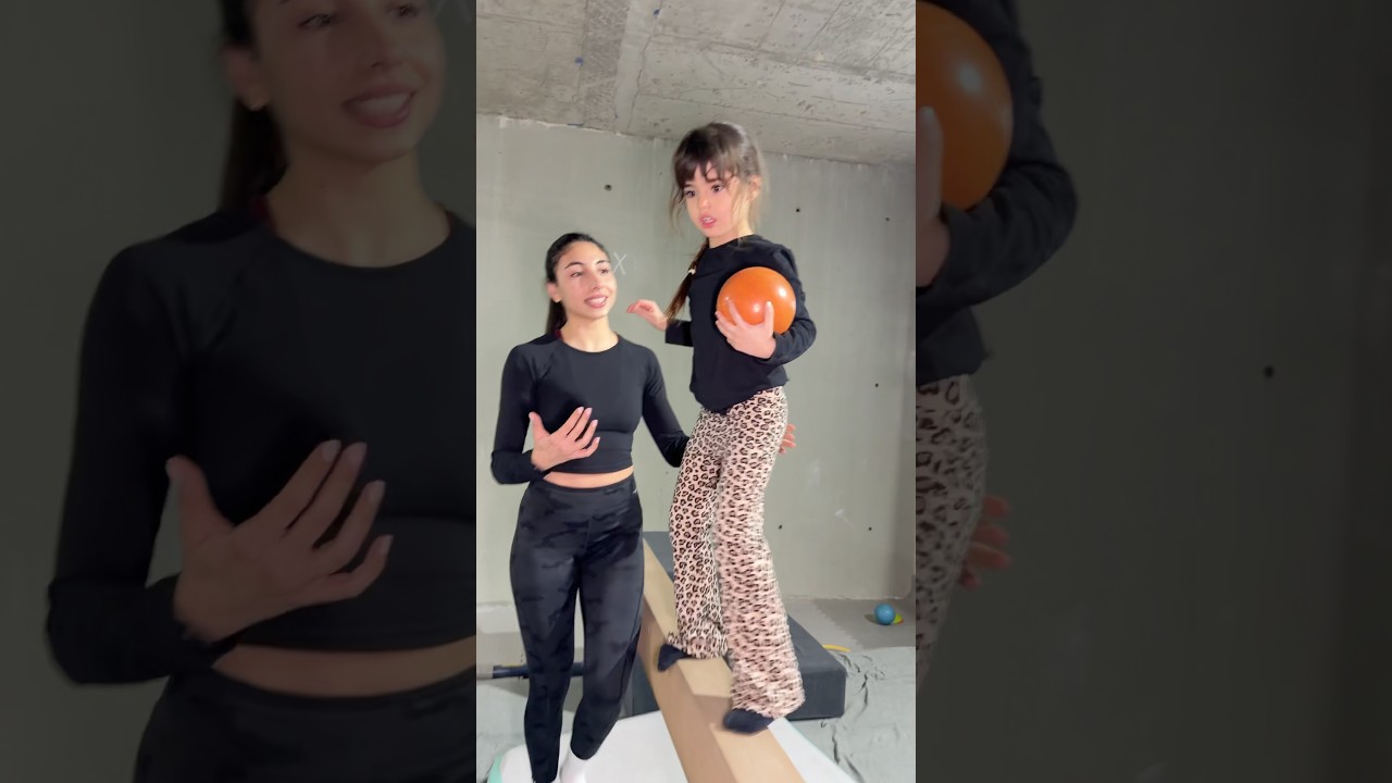 لما تكون اختك بطلة جمباز 💪 #اكسبلور