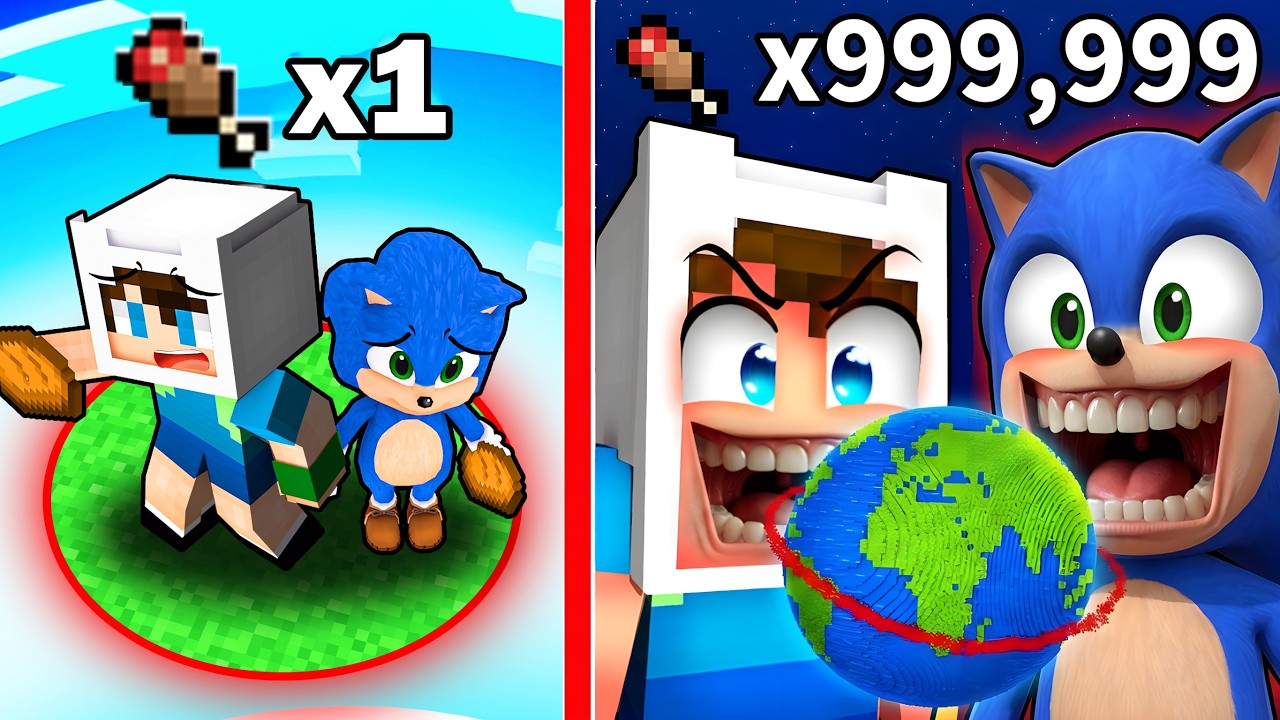 ENES VE BEBEK SONİC YEDİKÇE DEVLEŞİYOR 😱 Minecraft