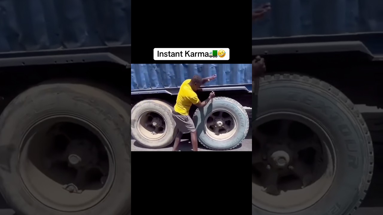 Some lessons are learned the hard way😳 Would you ever stand this close to a truck tire? #DroppNHook