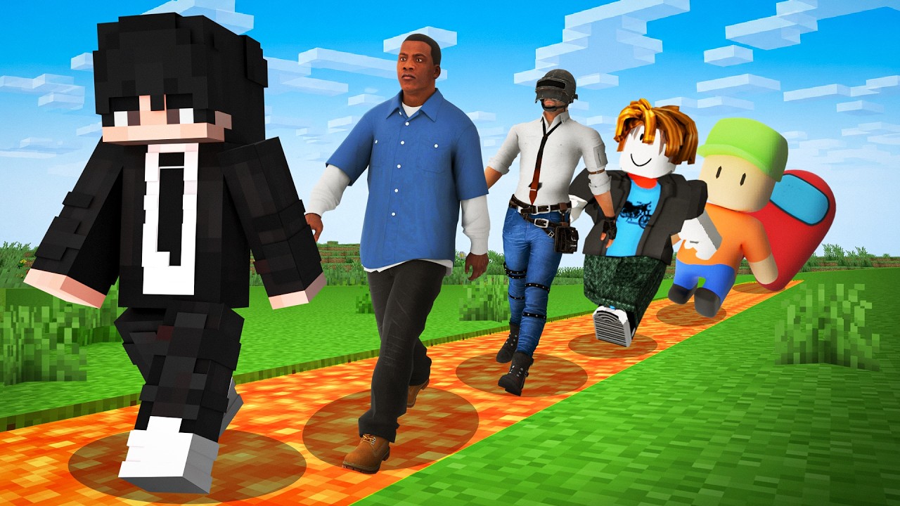 Minecraft But If I Take Damage I Switch Games..!