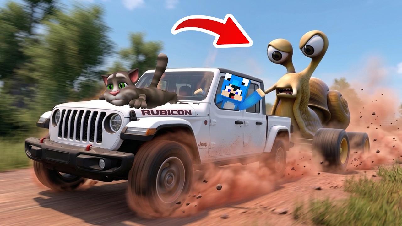 ديفور و صديقي توم المتكلم ذهبنا في السيارة ولقينا سنيلنزون 🐌😱