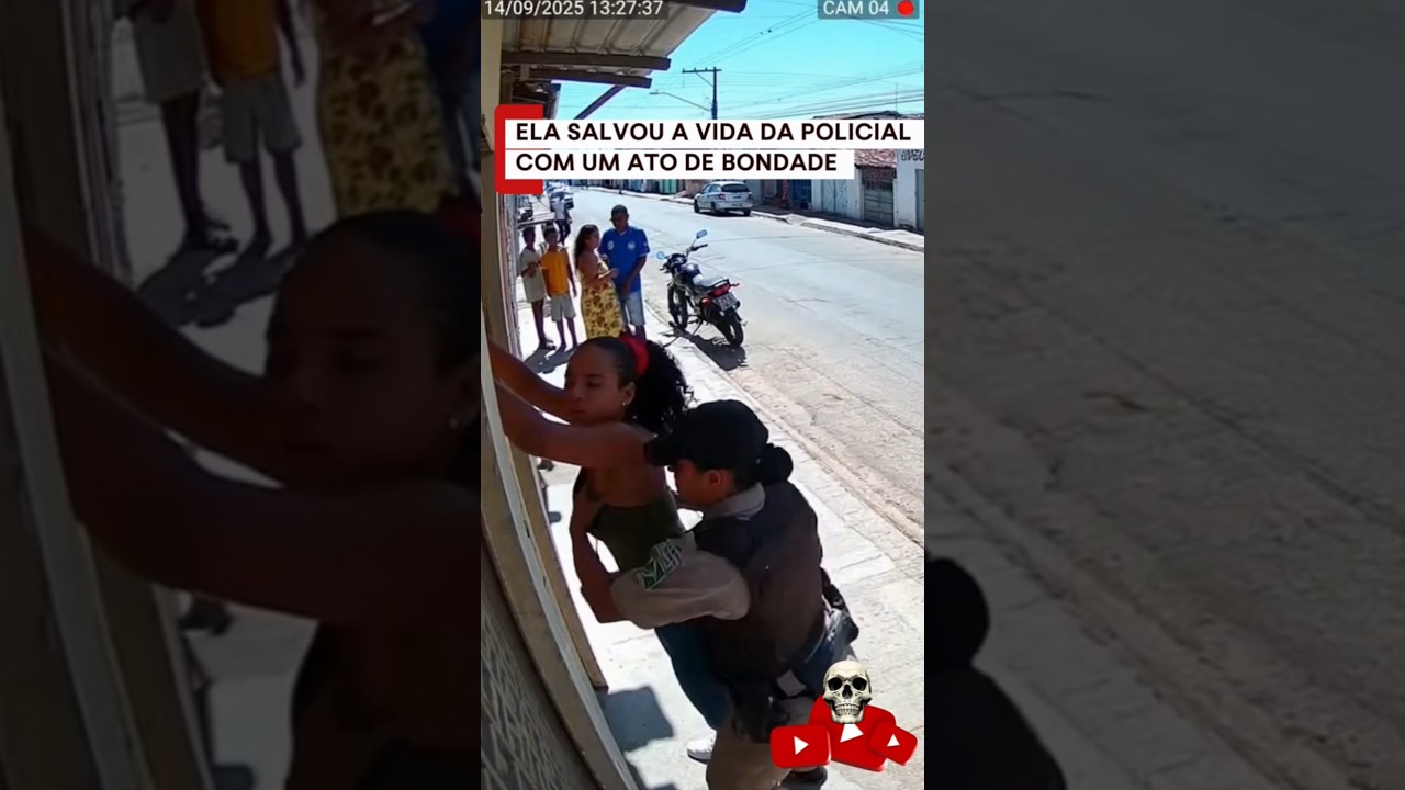 Ela SALVOU a vida da PM e população ficou admirada com ato de bondade... #pm #shortsviral #shorts