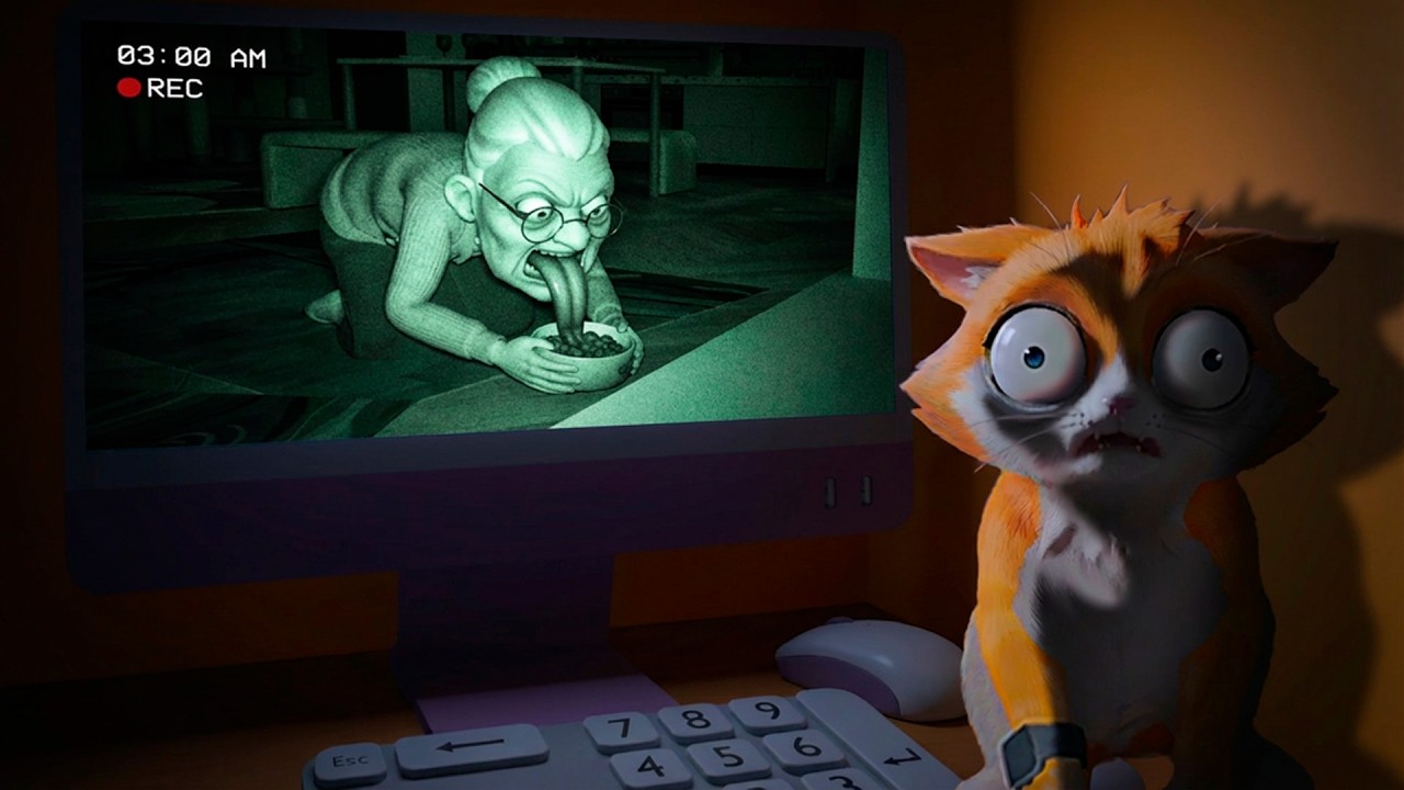 🙀 É ASSUSTADOR! A VOVÓ COME A MINHA RAÇÃO QUANDO NÃO ESTOU OLHANDO! (I AM CAT VR)