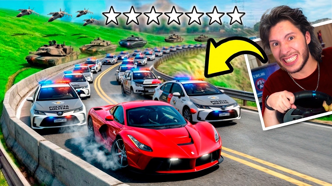 Cada carro que eu ROUBAR aumenta MAIS o NIVEL DE PROCURADO!!!! (GTA 5 RP)