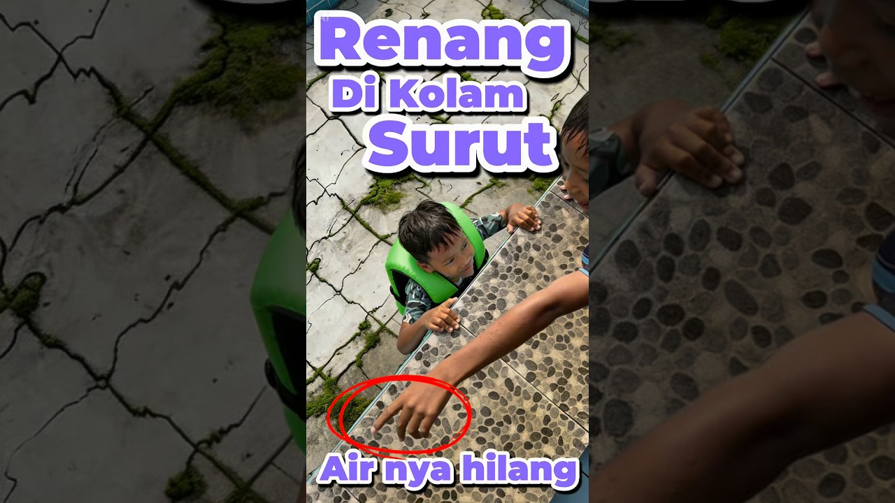 Bocil renang di kolam surut #anakdesa #minivlog #comedy #kolam #renang