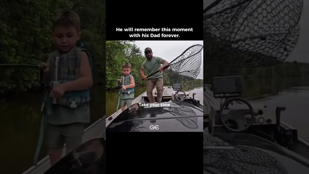 He Caught His First Fish With His Dad 🥹❤️
