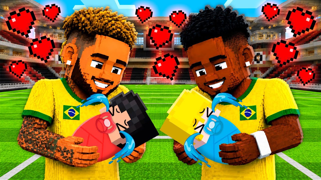 Fui ADOTADO por JOGADORES DA COPA DO MUNDO no Minecraft!