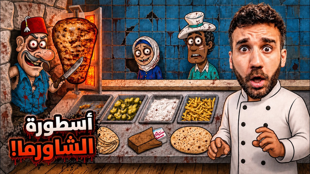 اسطورة الشاورما إل حسامو 😱 بس رعب!