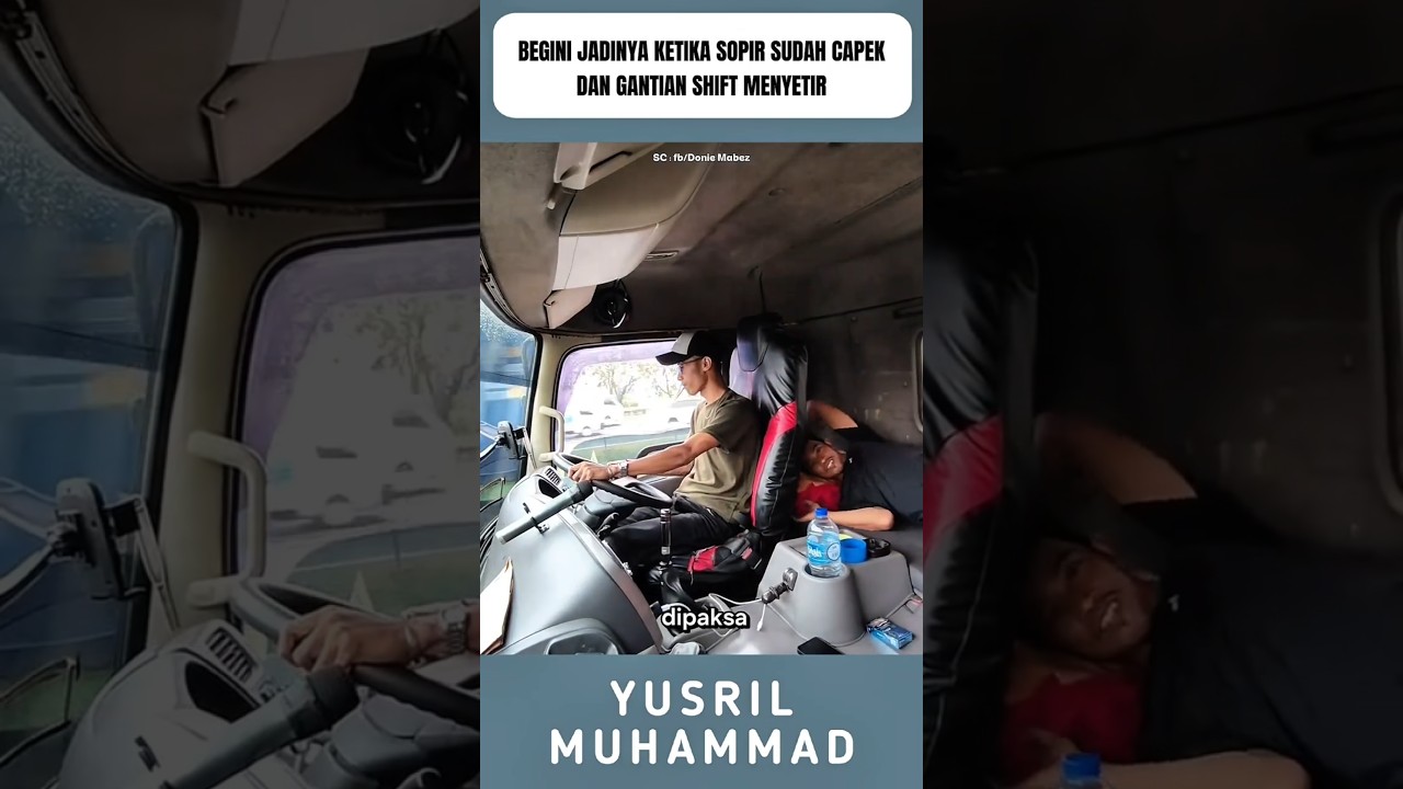 Begini jadinya ketika sopir truck sudah capek gantian shift menyetir dengan keneknya #shorts