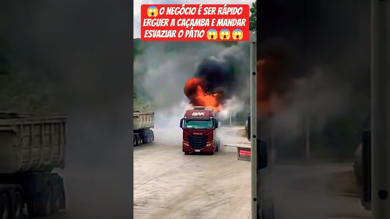 se não for rápido o fogo vai consumir todo o caminhão Iveco #caminhão #caminhoneiro