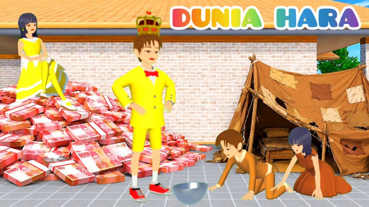 Yuta Kaya Mendadak VS Yuta Miskin Ketemu Malaikat 😱 | Hujan Uang di Kota Sakura Dunia Hara