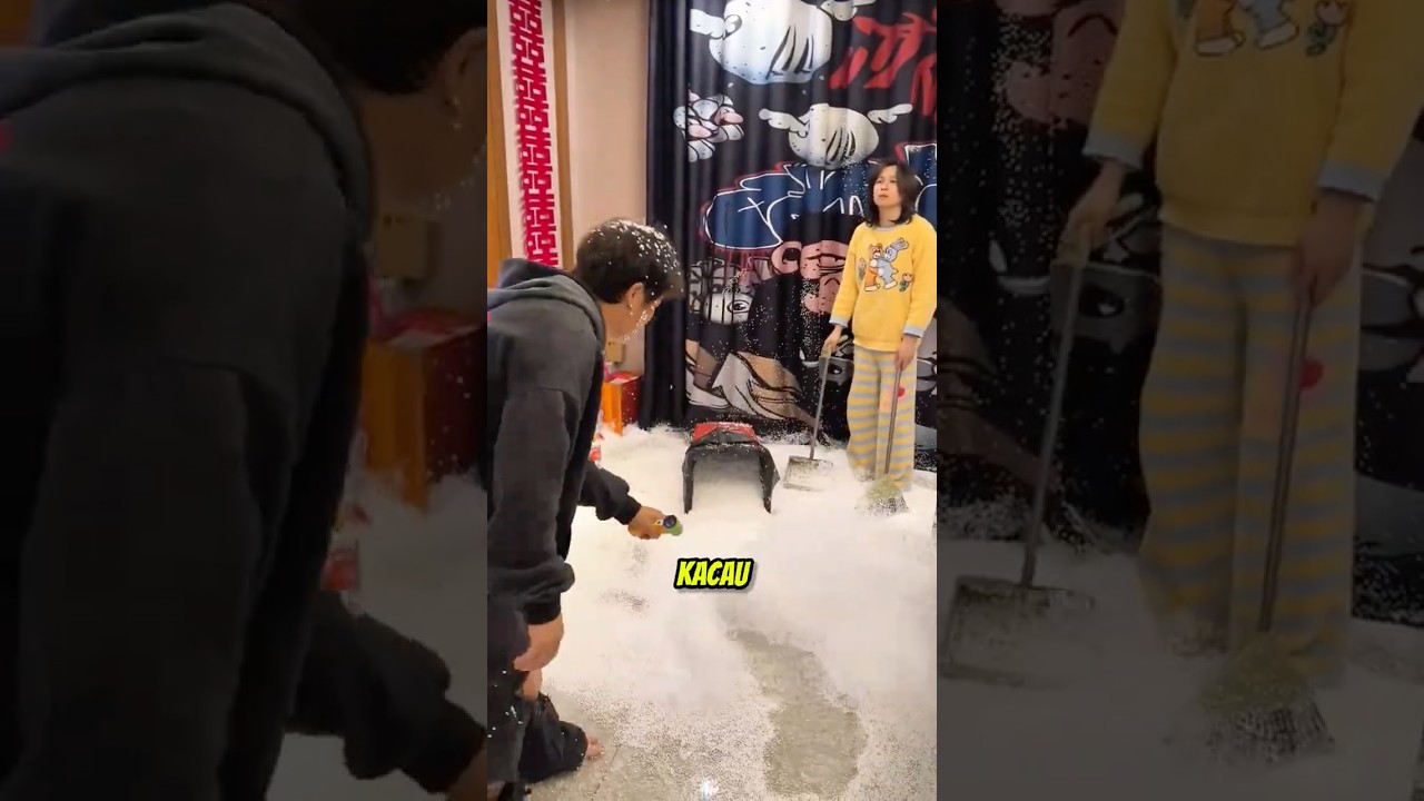 Ada salju di rumah mereka 😱 #shortviral
