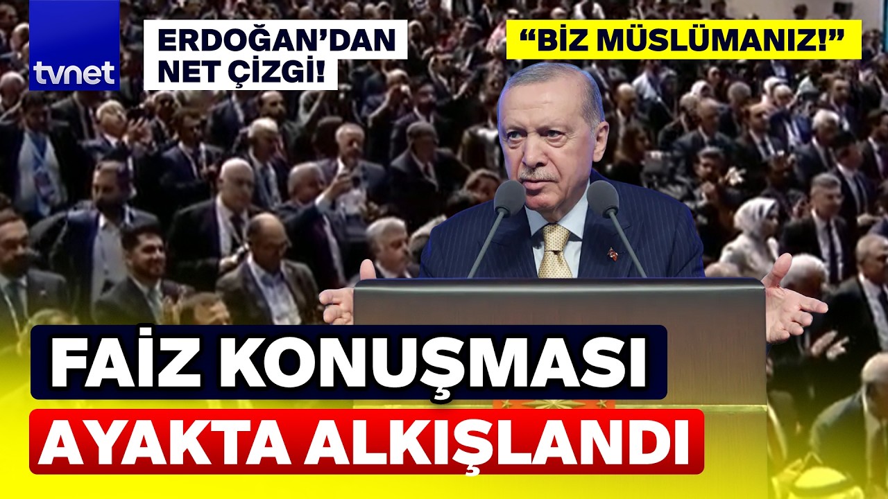 Tüm bakanlar ayağa kalktı! Erdoğan'dan tarihi FAİZ konuşması!