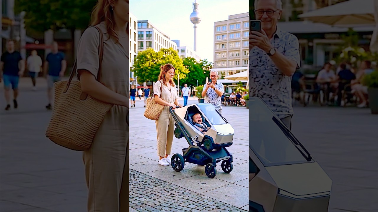 Germany‘s New AI Cybertruck Baby Stroller Will Shock You 💀