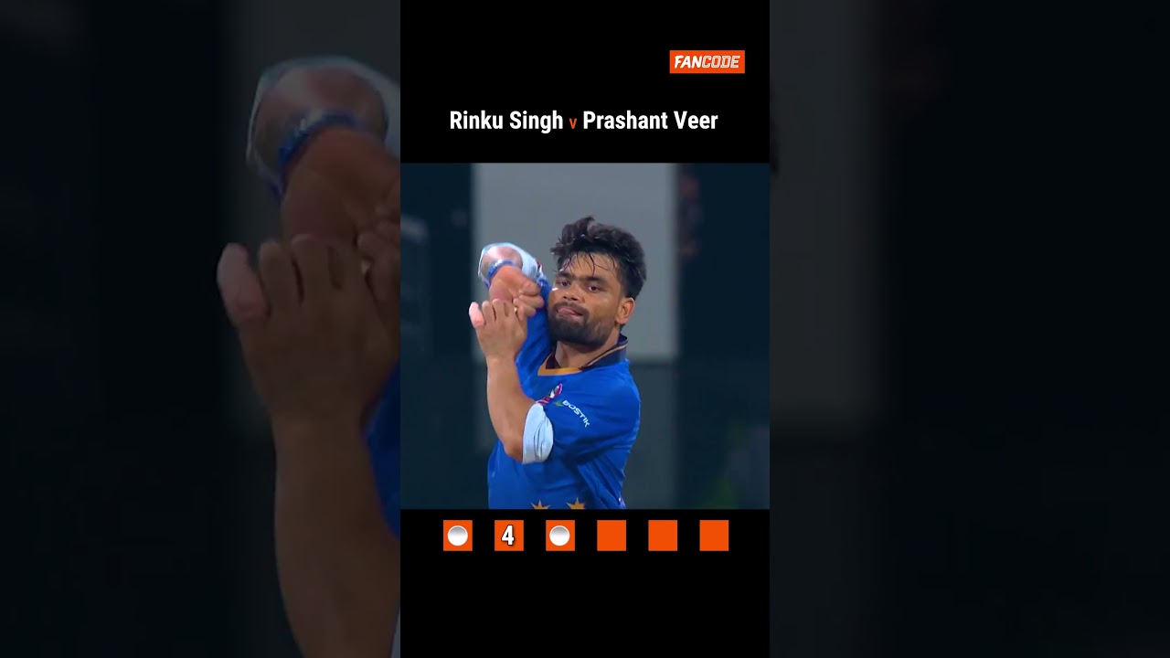 Rinku bhai ka bowling arc 😮‍💨 #Shorts #UPT20 #UttarPradeshT20League #Cricket #RinkuSingh #Wicket