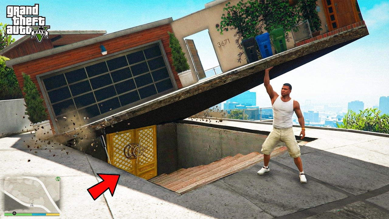 Franklin Exposed A New Secret Garage Under His House in GTA 5 !