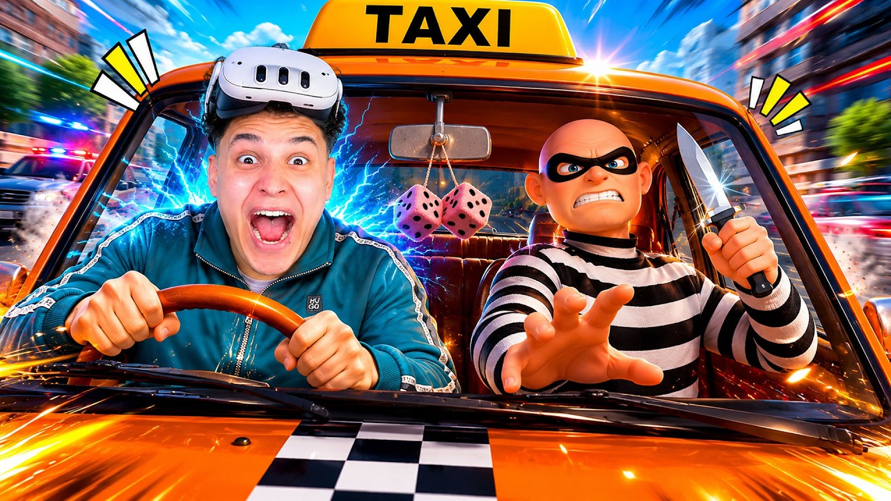 اشتغلت سواق تاكسي ووصلت حرامى 😂 | taxi driver vr