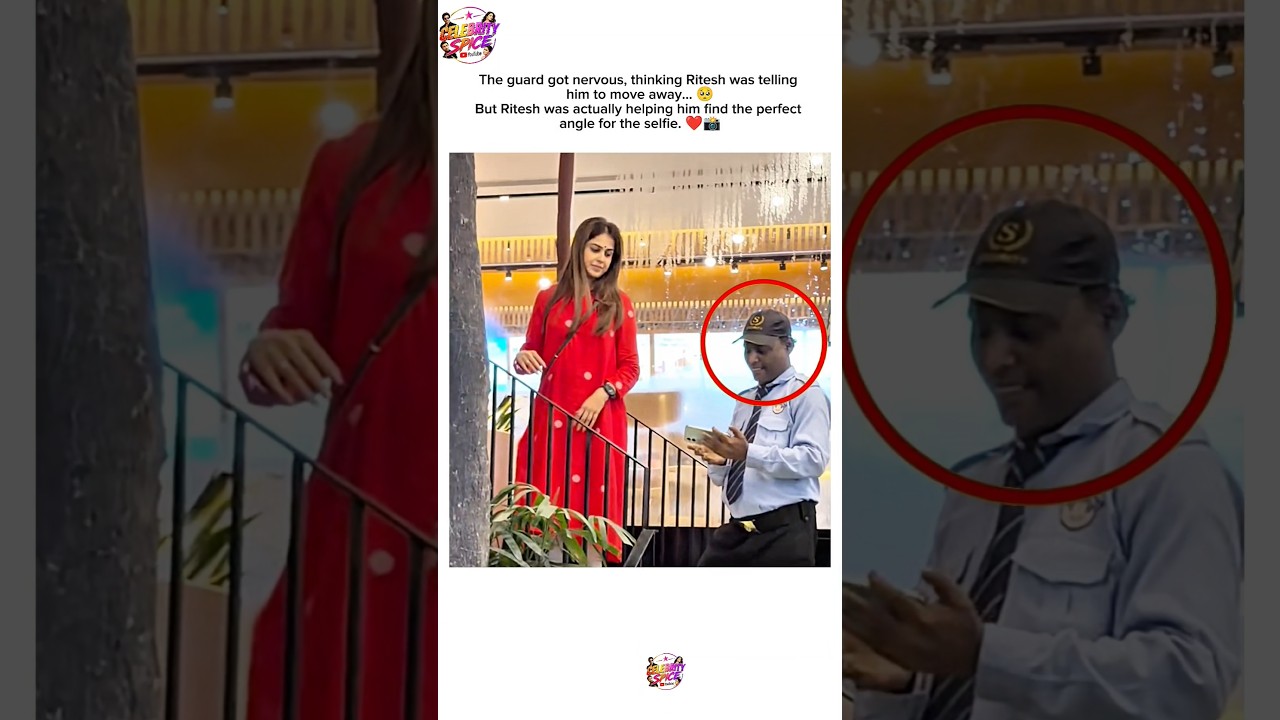 Security guard Thought Ritesh Was Asking Him to Leave🥺❤️#riteshdeshmukh #genelia #bollywood