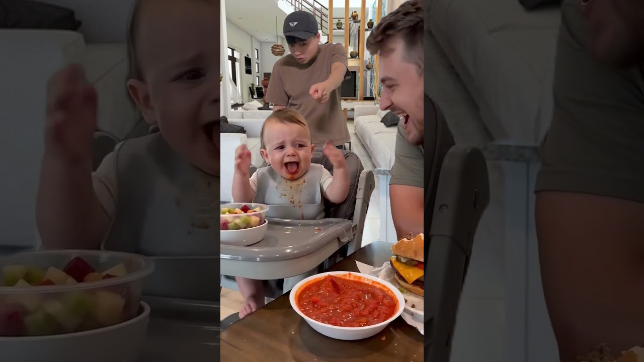 Baby Reacts to Spicy Salsa 😱🌶️ 아기의 매운 살사 반응