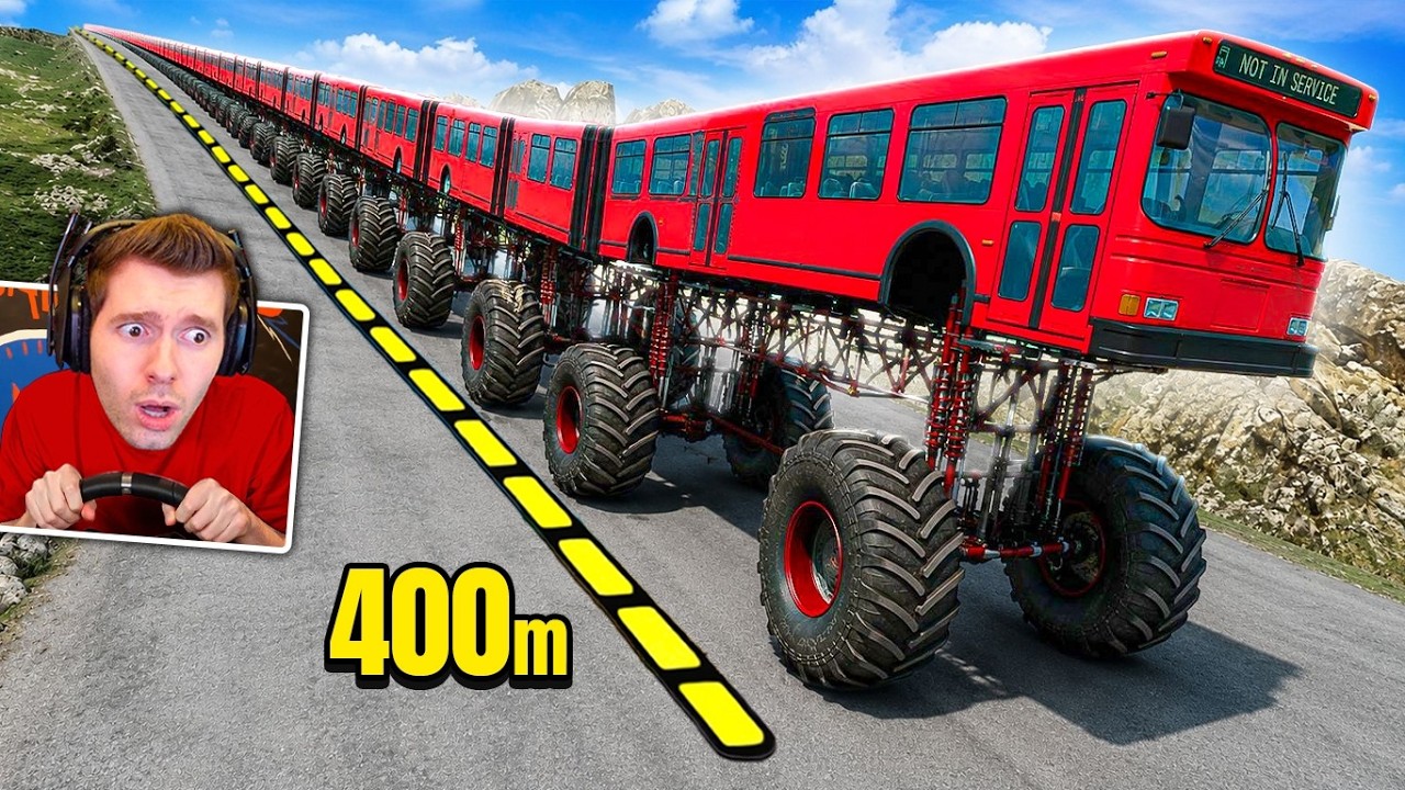 450 METROS DE ONIBUS na ladeira do BeamNG Drive