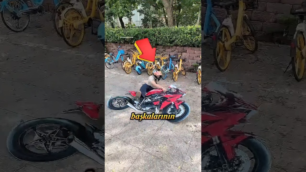 Arkadaşını Kandıran Kağıt Gibi İnce Motosiklet 😂