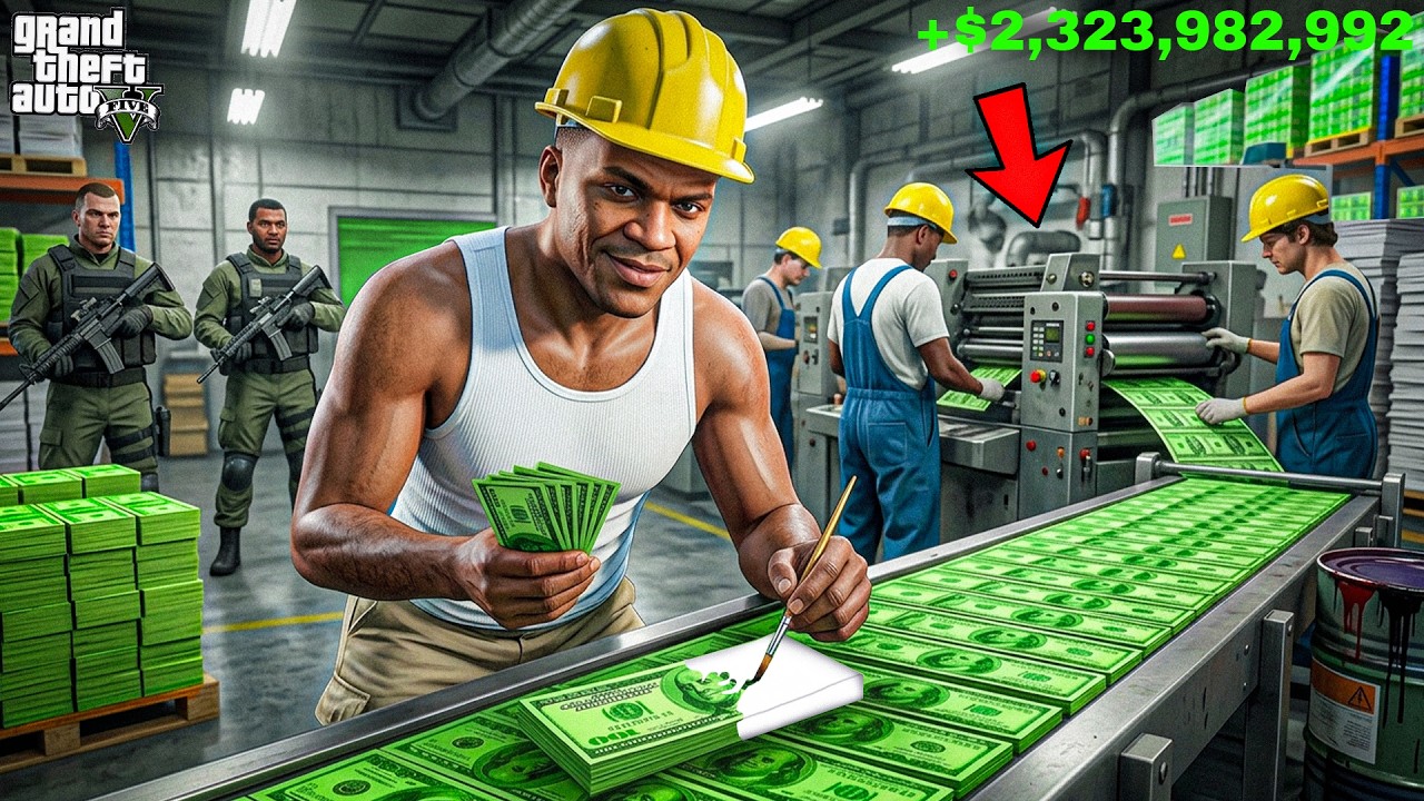 GTA 5 : Franklin Printing FAKE NOTES To Become Richest Person Ever In Gta 5 ! (GTA 5 Mods)