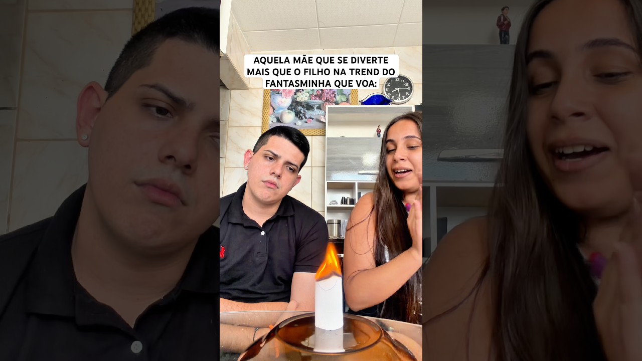 AQUELA MÃE QUE SE DIVERTE MAIS QUE O FILHO NA TREND DO FANTASMINHA DE PAPEL QUE VOA