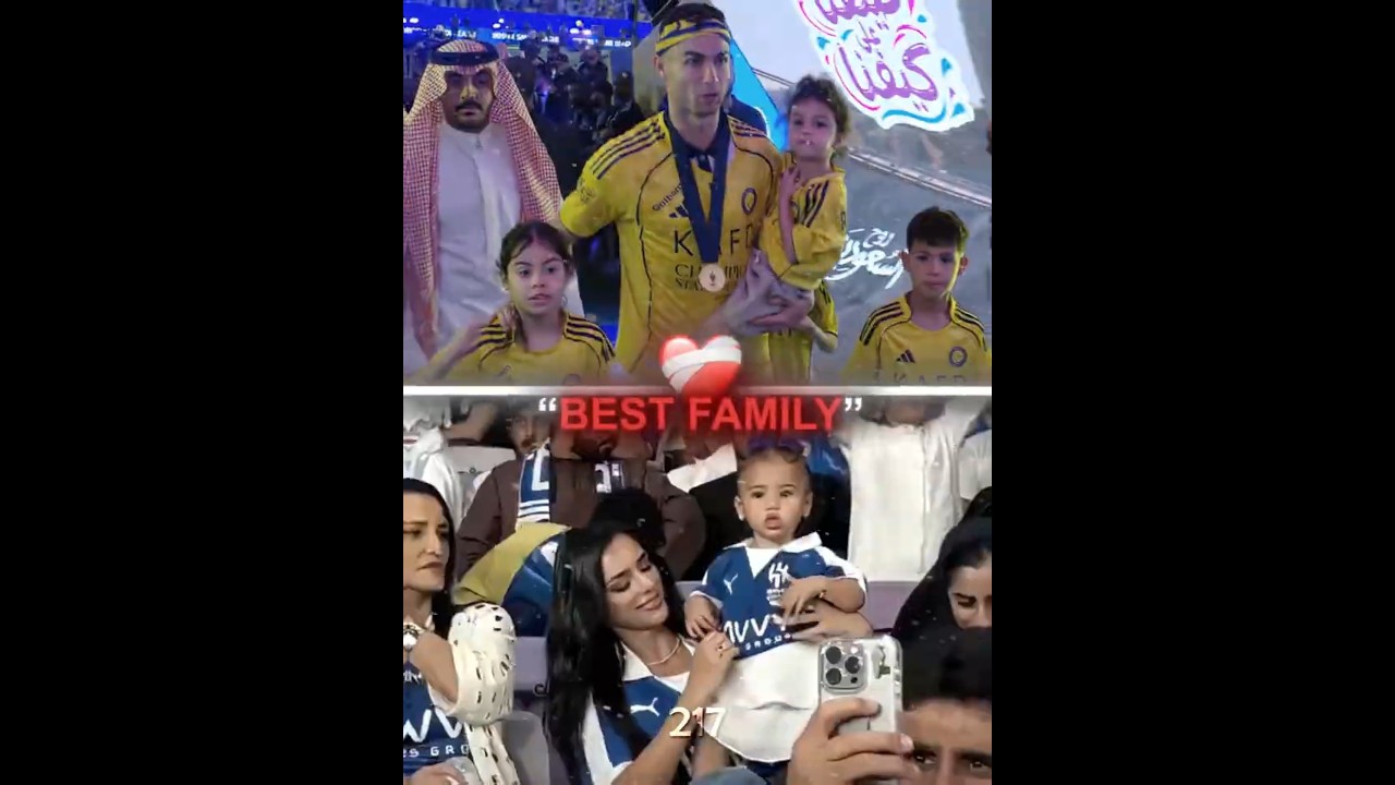 Ronaldo & Neymar With Their Families..🥹❤️