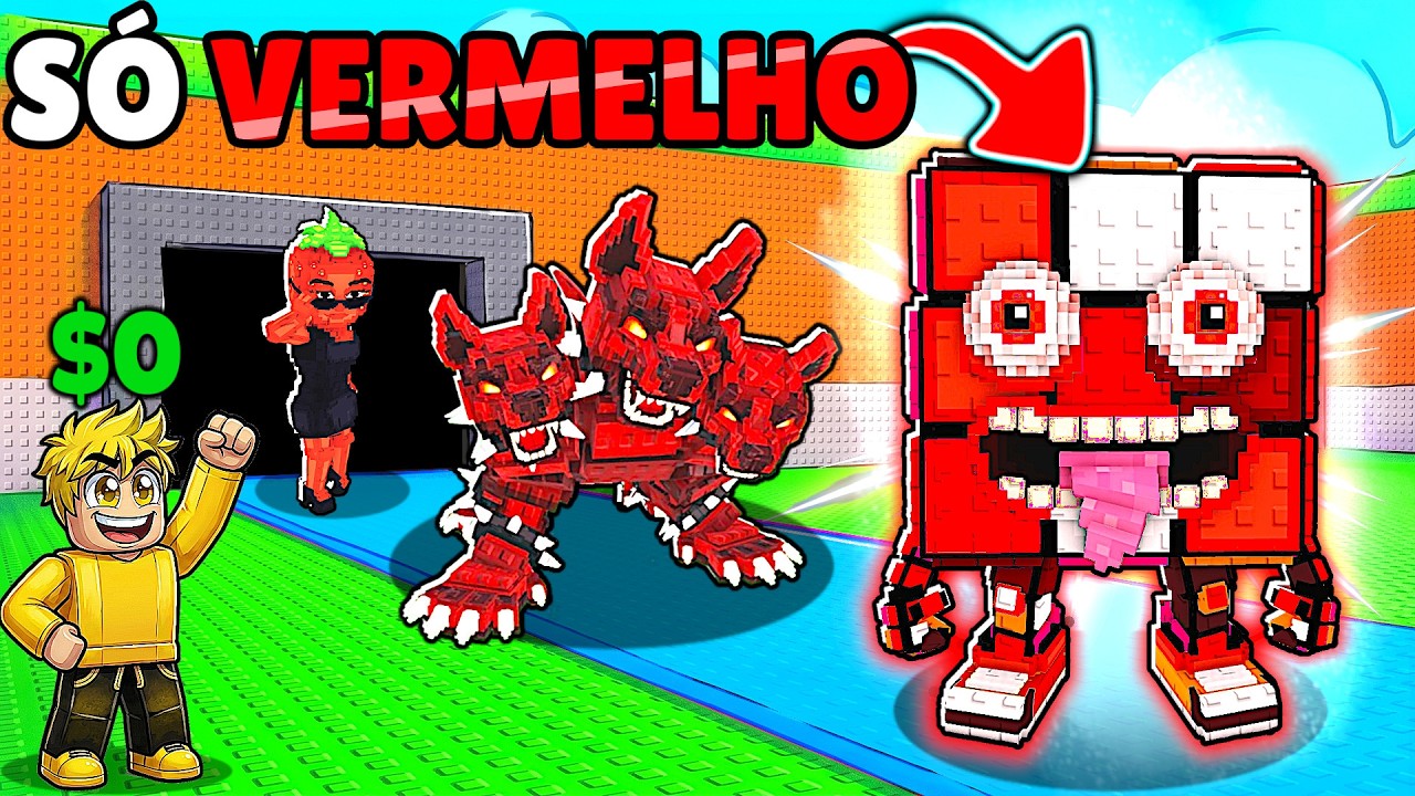 PEGUEI SOMENTE BRAINROTS VERMELHOS ATÉ 100 TRILHÕES NESSE ROUBE UM BRAINROT