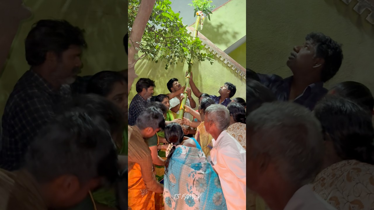 🥳பந்தக்கால் நட்டு தாய்நலுங்கு வச்சாச்சு😁| Pre wedding first ritual | Ts family💕 #haldi #marriage